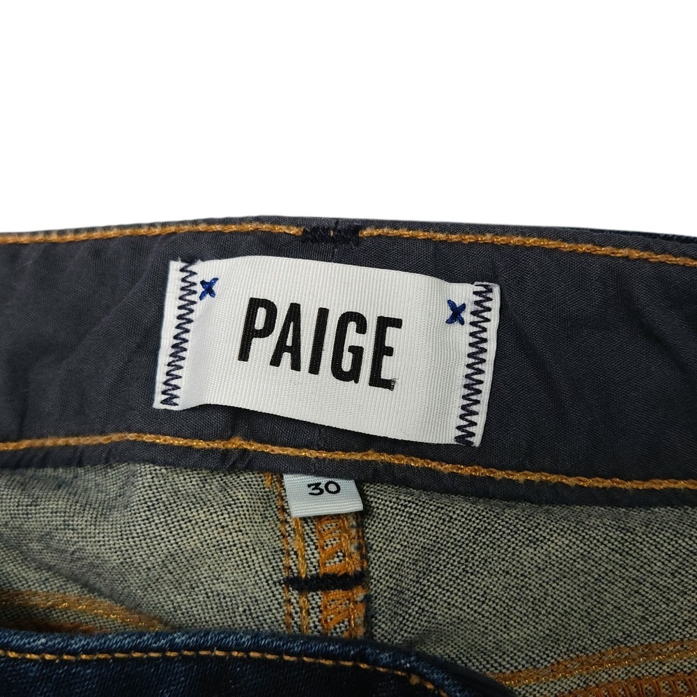 Paige Skyline Skinny Jeans Mid Rise Surface Dark Wash‎ Ankle Crop Stretch 30 - Picture 6 of 10